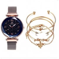 CW085 - Milan Buckle Mesh Band 5pc Bracelet Watch